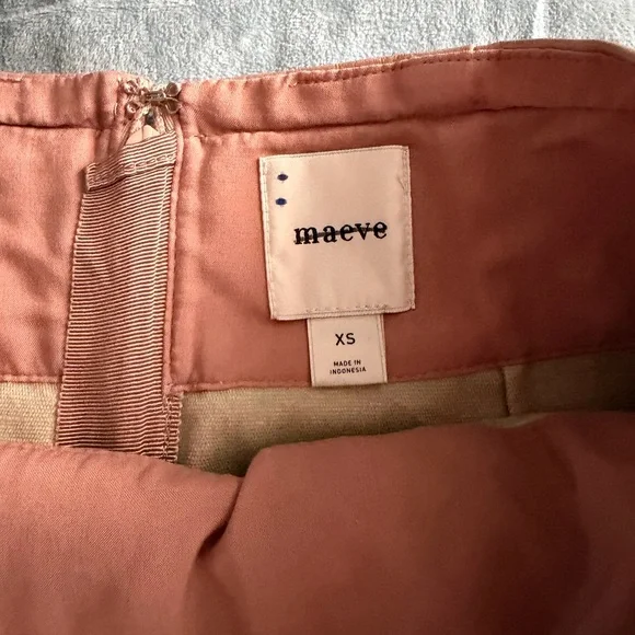 Meave Women’s Faux Leather Mini Skirt in Cognac Anthropologie - Picture 2 of 4